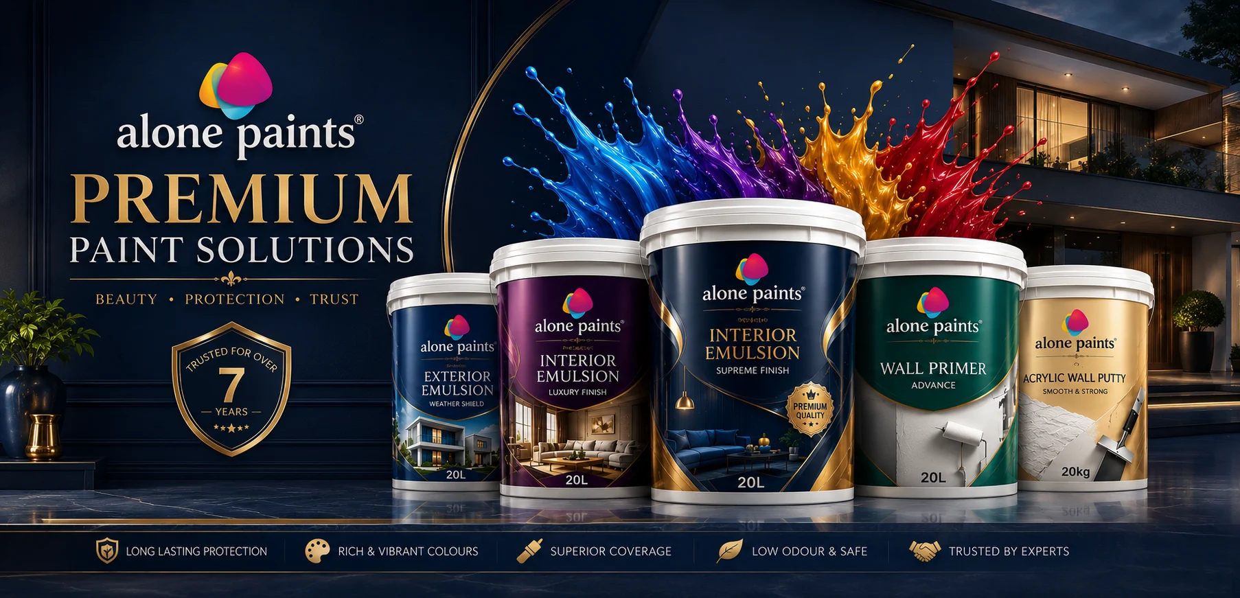 Alone Paints product range for dealer partners